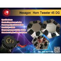 603-ลำโพงหกเหลี่ยม Hexagon  Horn Tweeter 45 DG   Face UP